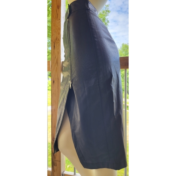 Forever 21 Faux Leather Pencil Skirt, Black, S - Picture 4 of 14